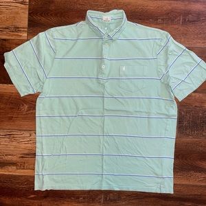 Green with blue stripes Johnnie-O polo